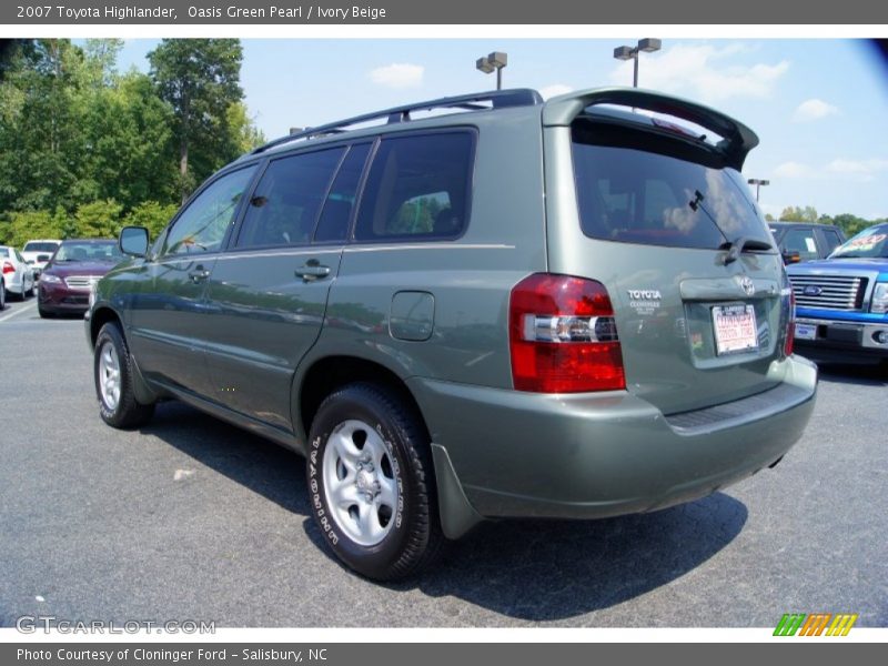 Oasis Green Pearl / Ivory Beige 2007 Toyota Highlander