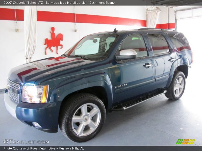 Bermuda Blue Metallic / Light Cashmere/Ebony 2007 Chevrolet Tahoe LTZ