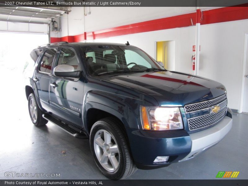 Bermuda Blue Metallic / Light Cashmere/Ebony 2007 Chevrolet Tahoe LTZ