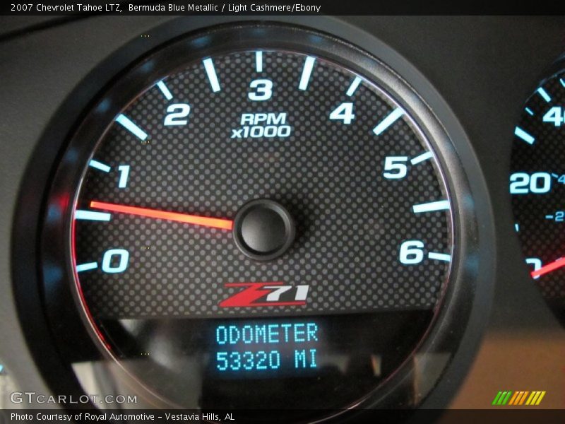 Bermuda Blue Metallic / Light Cashmere/Ebony 2007 Chevrolet Tahoe LTZ