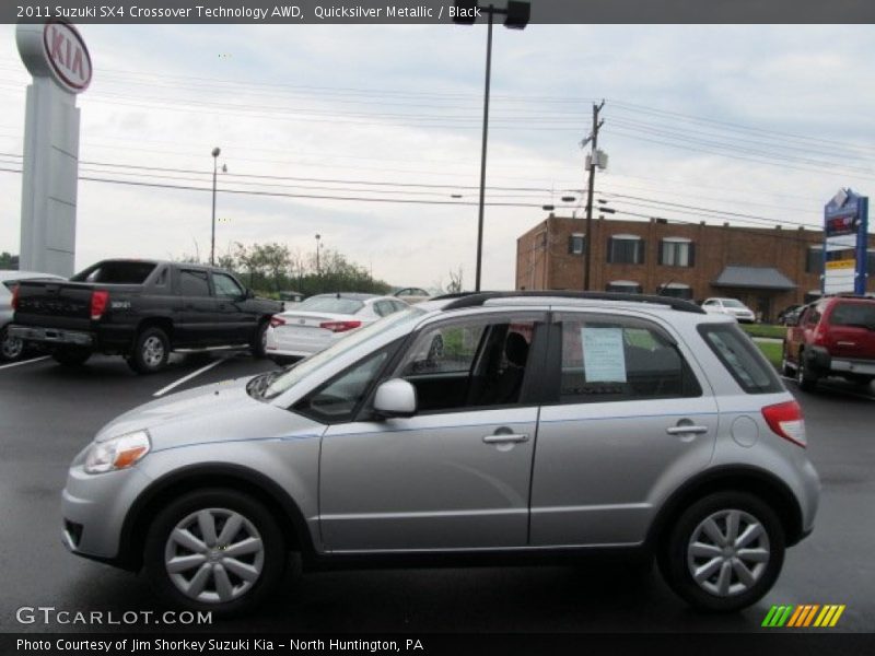 Quicksilver Metallic / Black 2011 Suzuki SX4 Crossover Technology AWD