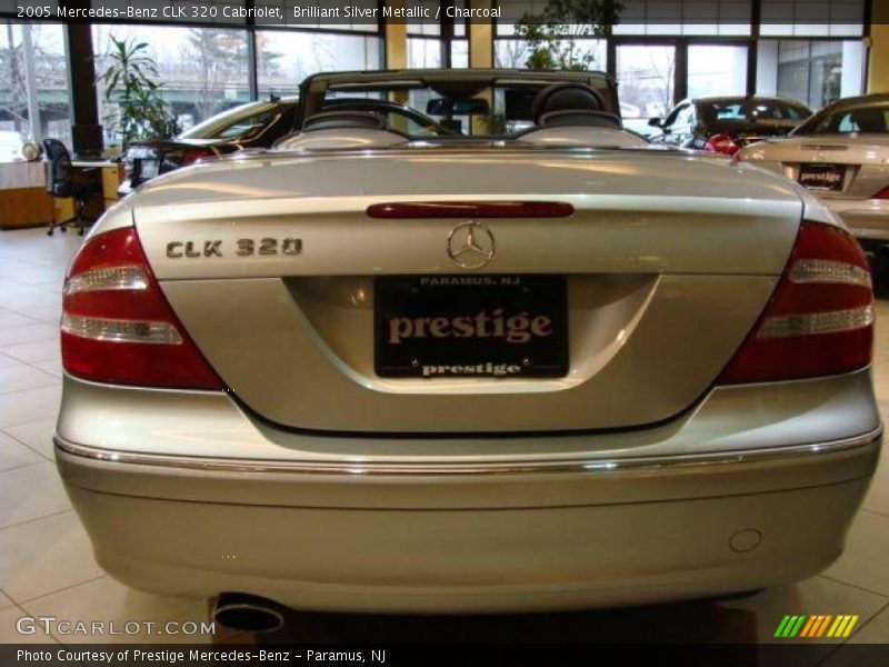 Brilliant Silver Metallic / Charcoal 2005 Mercedes-Benz CLK 320 Cabriolet