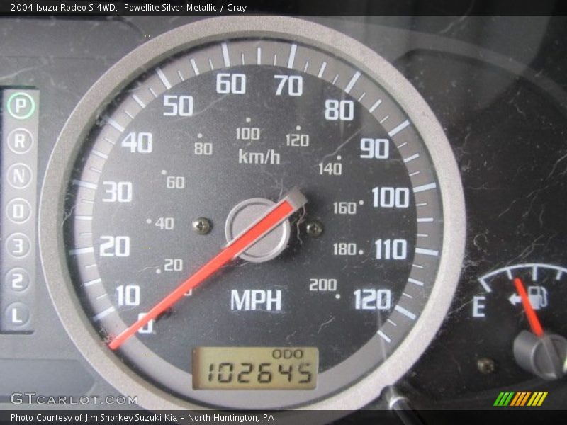 Powellite Silver Metallic / Gray 2004 Isuzu Rodeo S 4WD