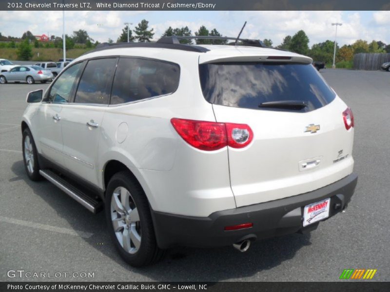 White Diamond Tricoat / Cashmere/Ebony 2012 Chevrolet Traverse LTZ
