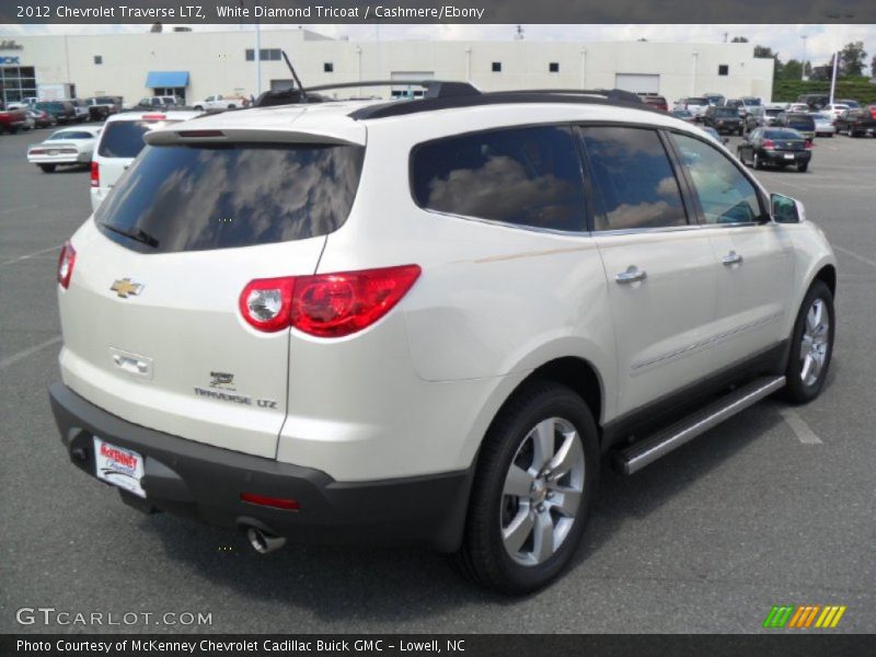 White Diamond Tricoat / Cashmere/Ebony 2012 Chevrolet Traverse LTZ