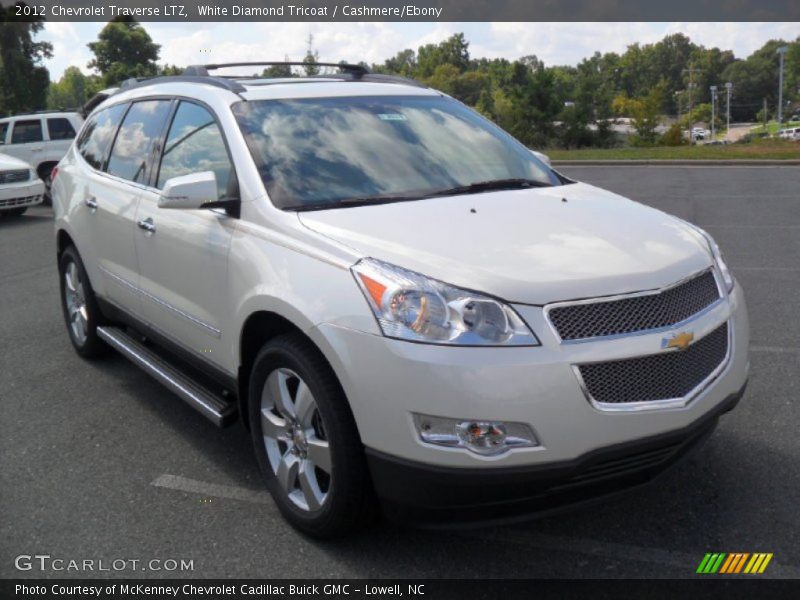 White Diamond Tricoat / Cashmere/Ebony 2012 Chevrolet Traverse LTZ