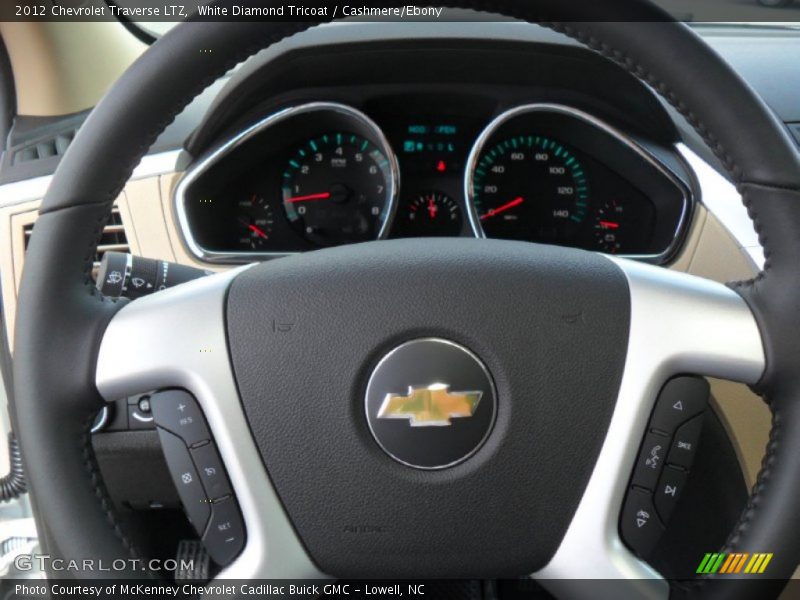 White Diamond Tricoat / Cashmere/Ebony 2012 Chevrolet Traverse LTZ