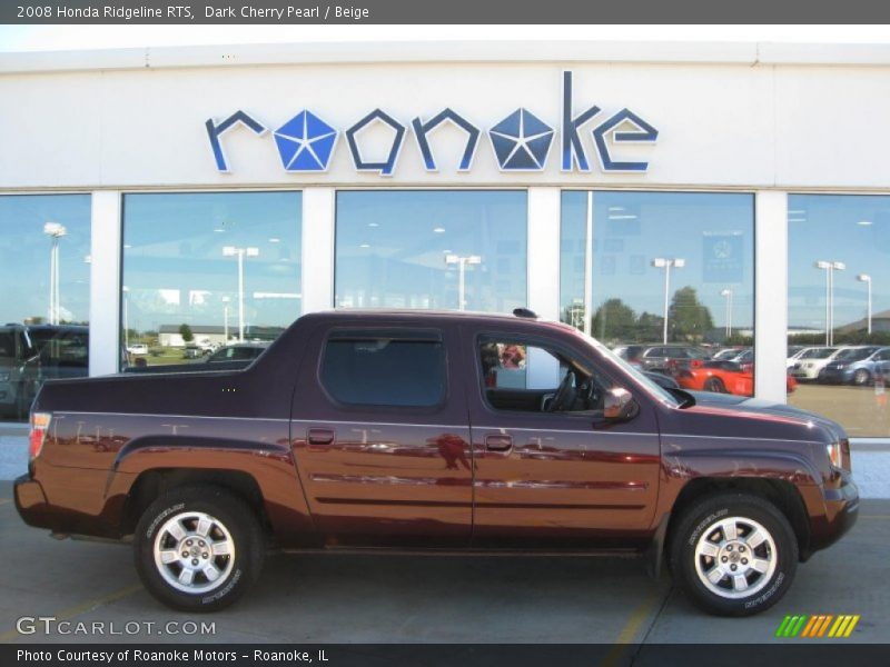 Dark Cherry Pearl / Beige 2008 Honda Ridgeline RTS