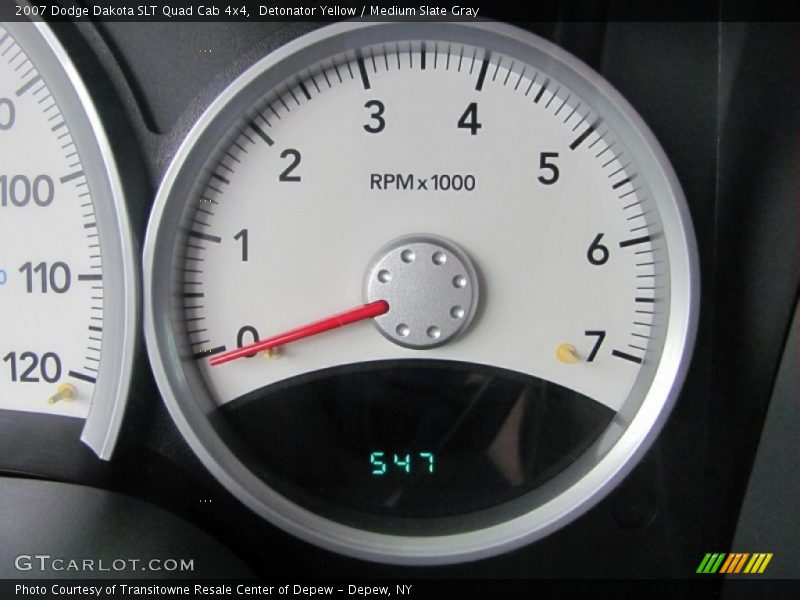 Detonator Yellow / Medium Slate Gray 2007 Dodge Dakota SLT Quad Cab 4x4