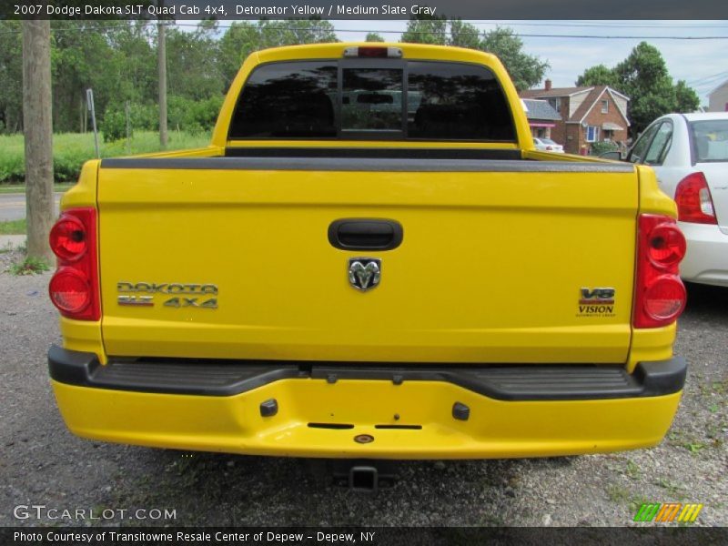 Detonator Yellow / Medium Slate Gray 2007 Dodge Dakota SLT Quad Cab 4x4