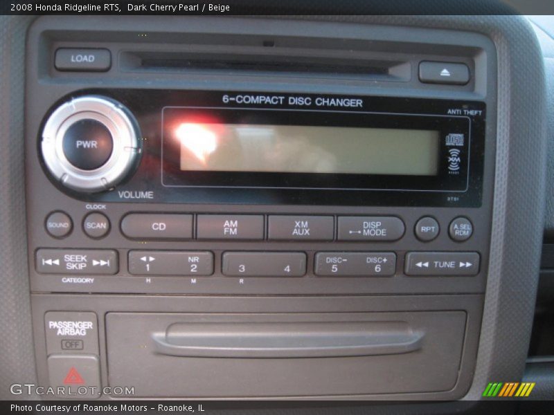 Dark Cherry Pearl / Beige 2008 Honda Ridgeline RTS