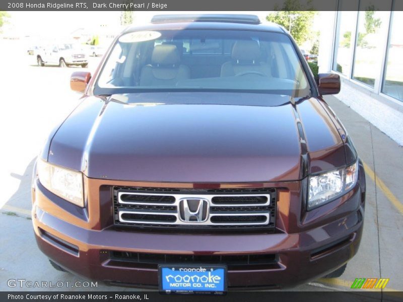 Dark Cherry Pearl / Beige 2008 Honda Ridgeline RTS