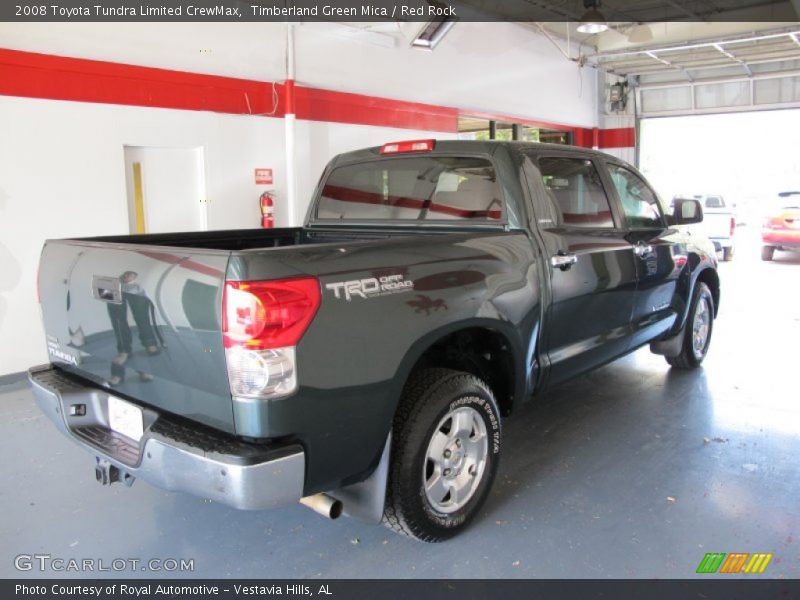 Timberland Green Mica / Red Rock 2008 Toyota Tundra Limited CrewMax