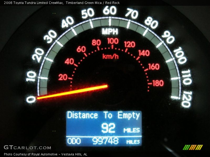 Timberland Green Mica / Red Rock 2008 Toyota Tundra Limited CrewMax