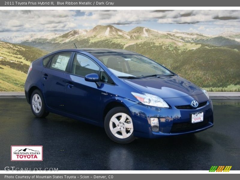 Blue Ribbon Metallic / Dark Gray 2011 Toyota Prius Hybrid III