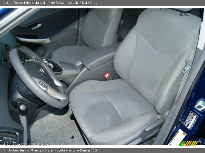 Blue Ribbon Metallic / Dark Gray 2011 Toyota Prius Hybrid III