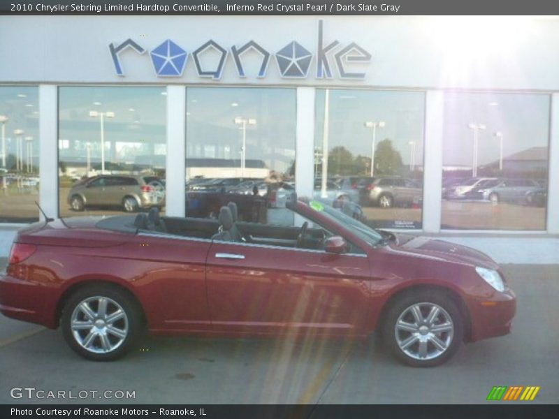 Inferno Red Crystal Pearl / Dark Slate Gray 2010 Chrysler Sebring Limited Hardtop Convertible