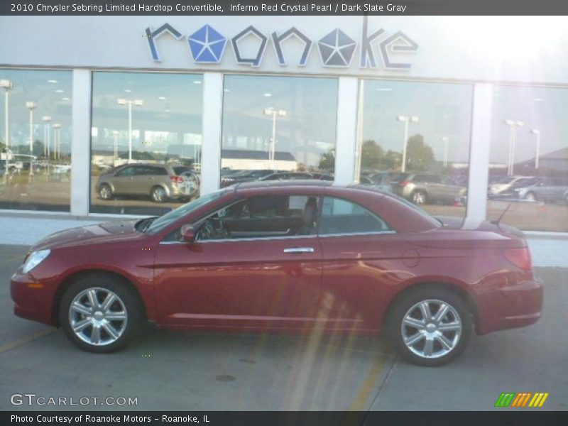 Inferno Red Crystal Pearl / Dark Slate Gray 2010 Chrysler Sebring Limited Hardtop Convertible