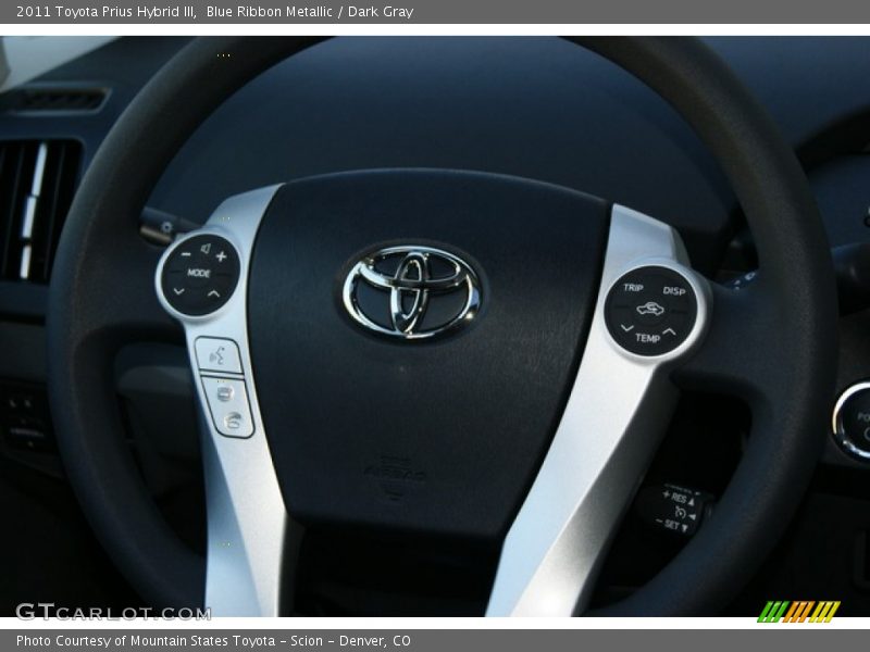 Blue Ribbon Metallic / Dark Gray 2011 Toyota Prius Hybrid III