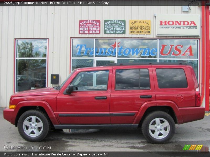 Inferno Red Pearl / Medium Slate Gray 2006 Jeep Commander 4x4