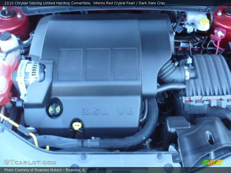 Inferno Red Crystal Pearl / Dark Slate Gray 2010 Chrysler Sebring Limited Hardtop Convertible