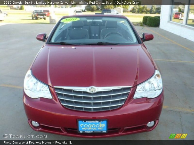 Inferno Red Crystal Pearl / Dark Slate Gray 2010 Chrysler Sebring Limited Hardtop Convertible