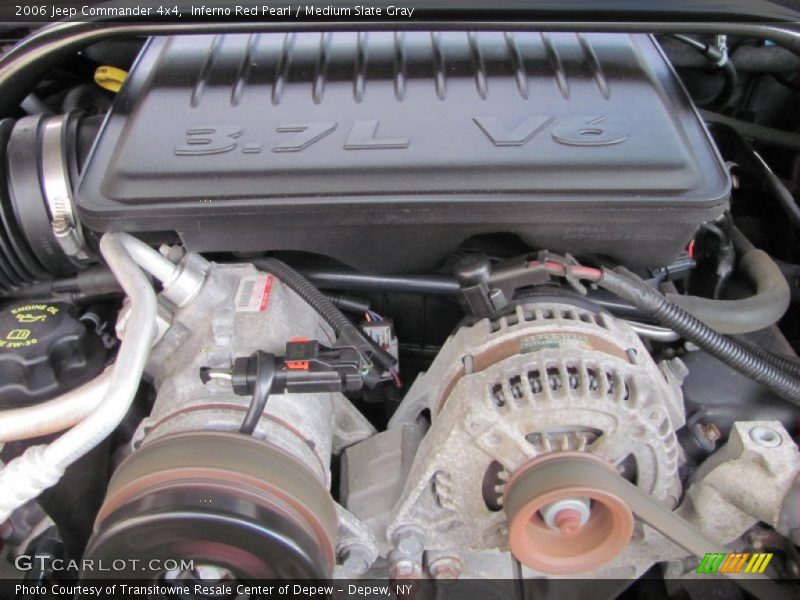 Inferno Red Pearl / Medium Slate Gray 2006 Jeep Commander 4x4