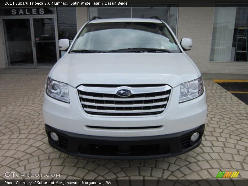 Satin White Pearl / Desert Beige 2011 Subaru Tribeca 3.6R Limited