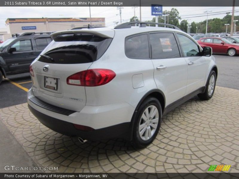 Satin White Pearl / Desert Beige 2011 Subaru Tribeca 3.6R Limited