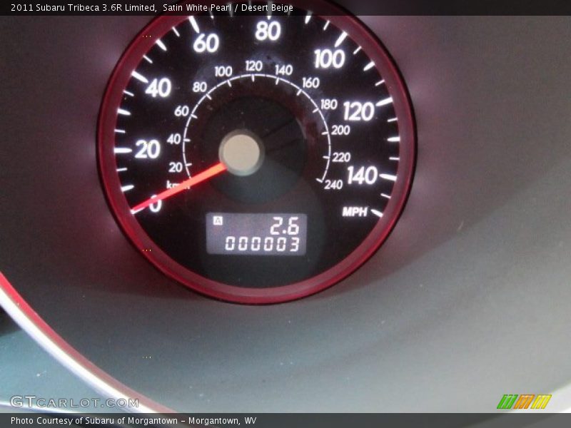 Satin White Pearl / Desert Beige 2011 Subaru Tribeca 3.6R Limited