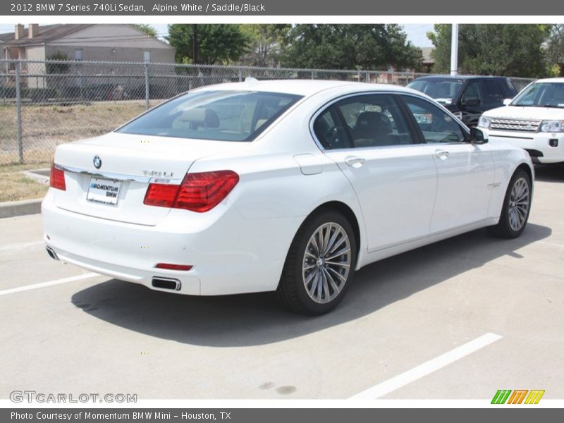 Alpine White / Saddle/Black 2012 BMW 7 Series 740Li Sedan
