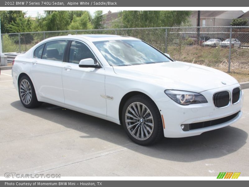 Front 3/4 View of 2012 7 Series 740Li Sedan