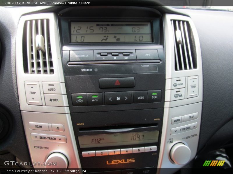 Smokey Granite / Black 2009 Lexus RX 350 AWD
