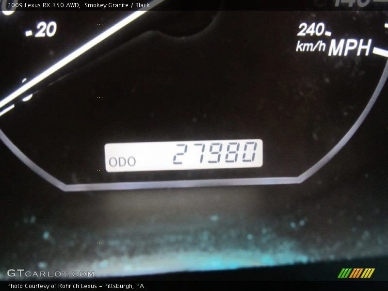 Smokey Granite / Black 2009 Lexus RX 350 AWD