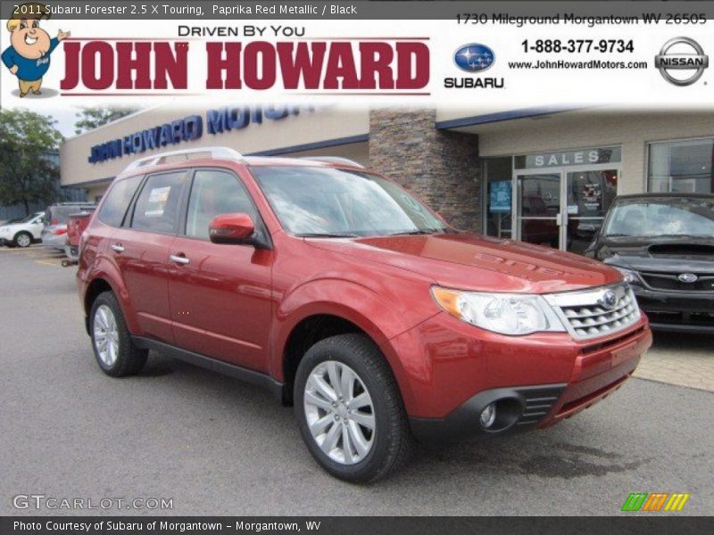 Paprika Red Metallic / Black 2011 Subaru Forester 2.5 X Touring