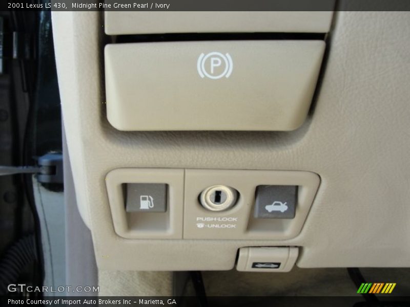 Midnight Pine Green Pearl / Ivory 2001 Lexus LS 430