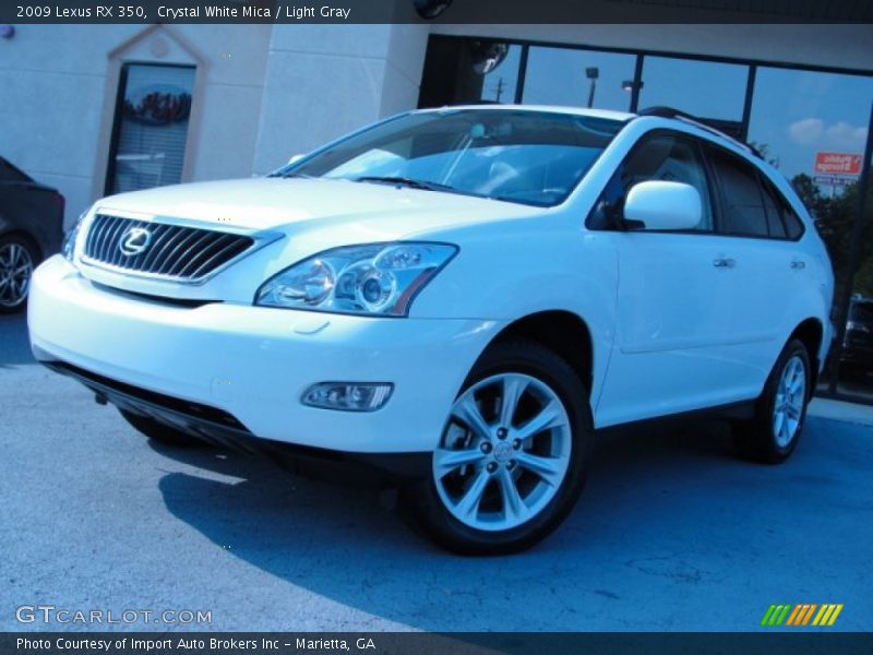 Crystal White Mica / Light Gray 2009 Lexus RX 350