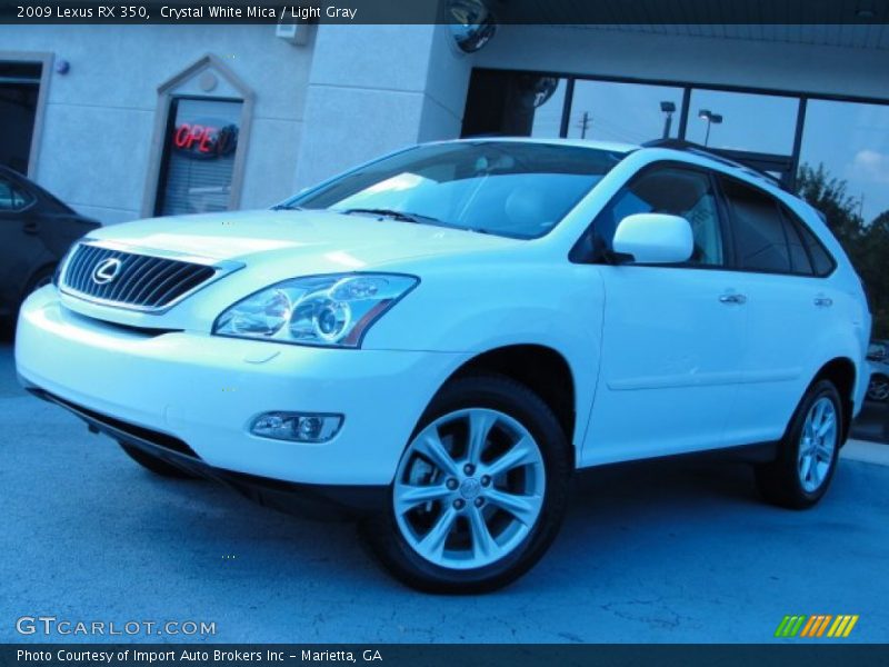 Crystal White Mica / Light Gray 2009 Lexus RX 350