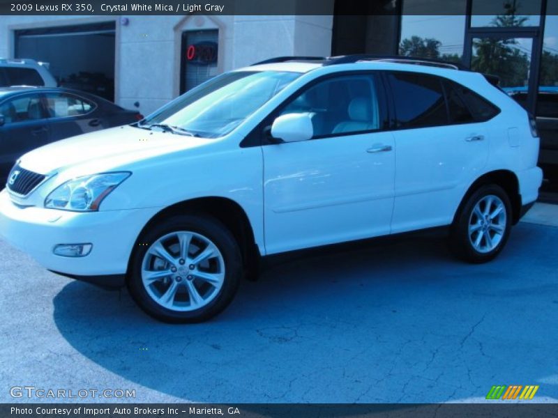 Crystal White Mica / Light Gray 2009 Lexus RX 350