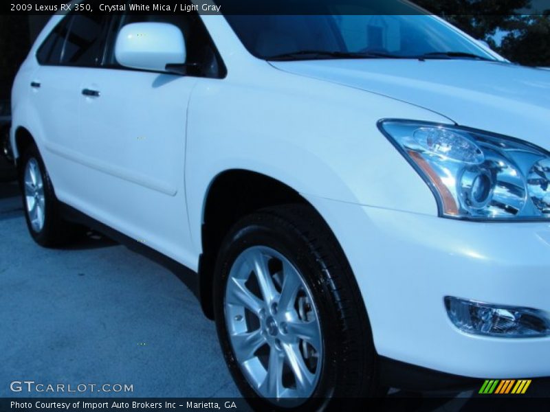 Crystal White Mica / Light Gray 2009 Lexus RX 350