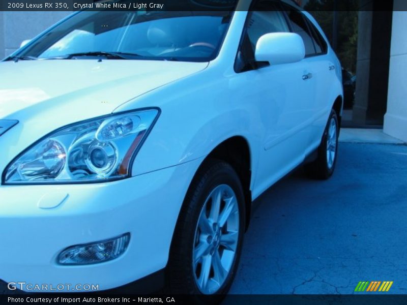 Crystal White Mica / Light Gray 2009 Lexus RX 350