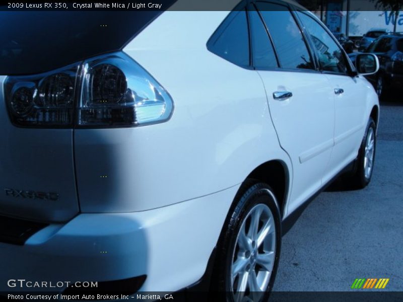 Crystal White Mica / Light Gray 2009 Lexus RX 350