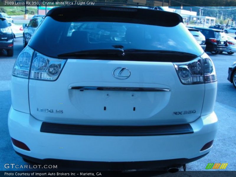 Crystal White Mica / Light Gray 2009 Lexus RX 350