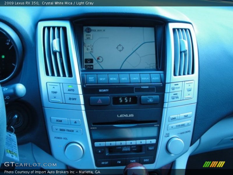 Crystal White Mica / Light Gray 2009 Lexus RX 350