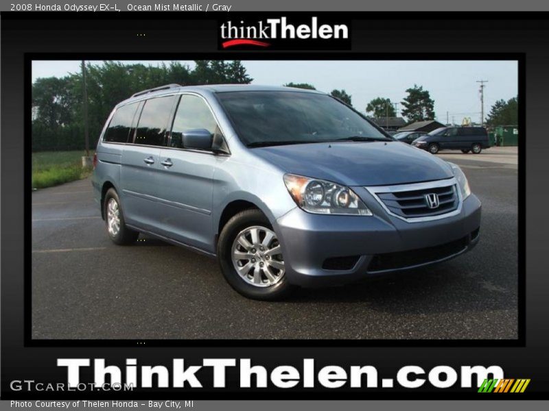 Ocean Mist Metallic / Gray 2008 Honda Odyssey EX-L