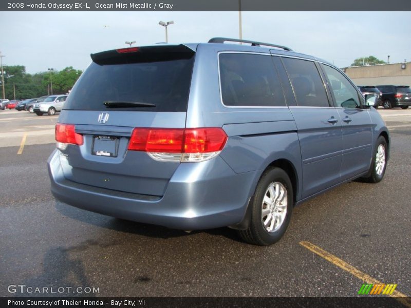 Ocean Mist Metallic / Gray 2008 Honda Odyssey EX-L