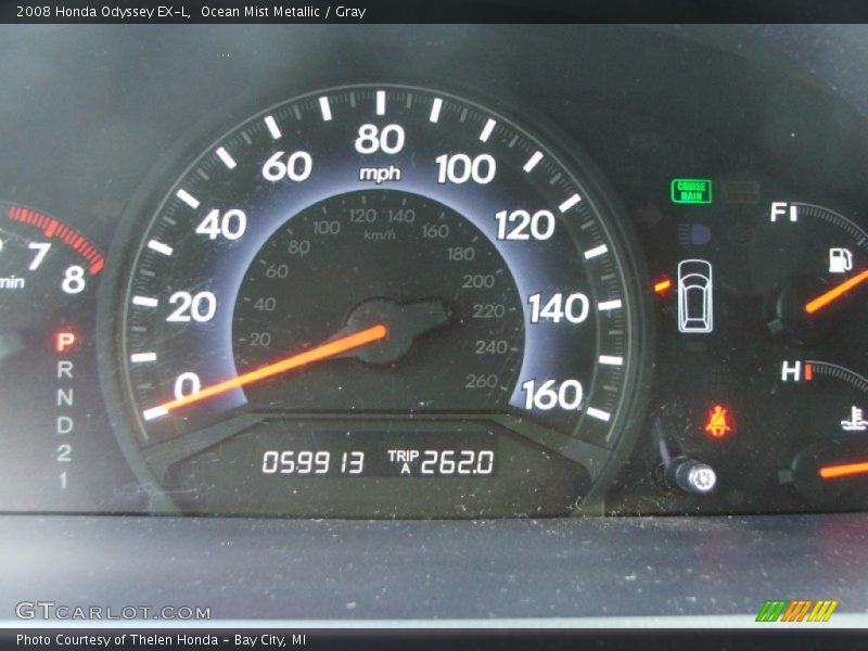 Ocean Mist Metallic / Gray 2008 Honda Odyssey EX-L