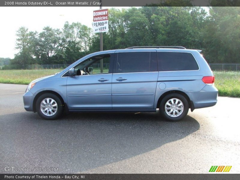 Ocean Mist Metallic / Gray 2008 Honda Odyssey EX-L