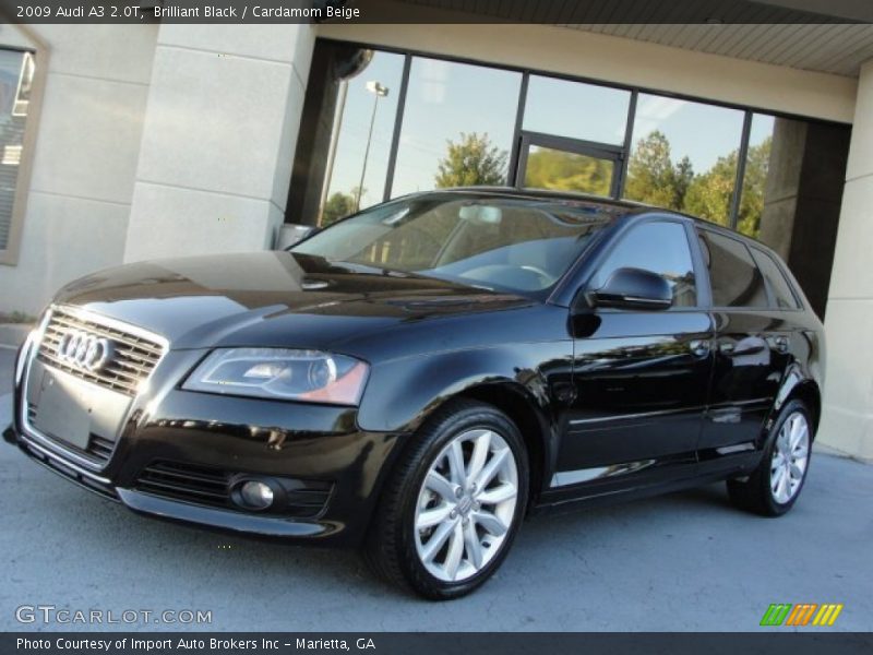 Brilliant Black / Cardamom Beige 2009 Audi A3 2.0T