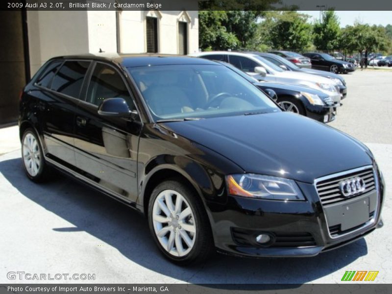 Brilliant Black / Cardamom Beige 2009 Audi A3 2.0T